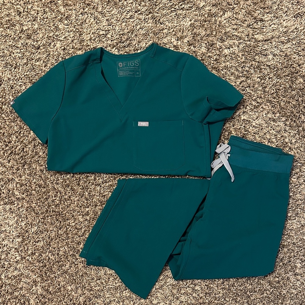 Figs Teal Scrub Set
